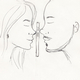 The ''Cuddlies'' touching with their noses through a smartphone