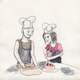The ''Cuddlies'' in the kitchen
