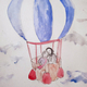 The ''Cuddlies'' in a hot air ballon