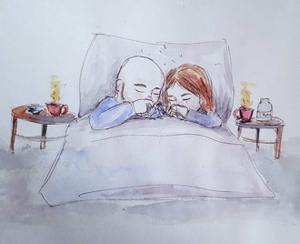 The ''Cuddlies'' sick in bed