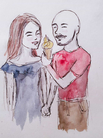 The ''Cuddlies'' are eating ice cream