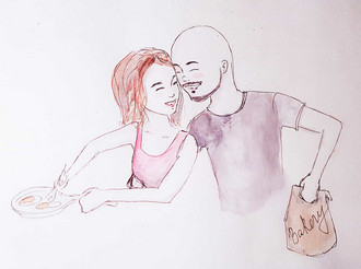 The ''Cuddlies'' are having breakfast