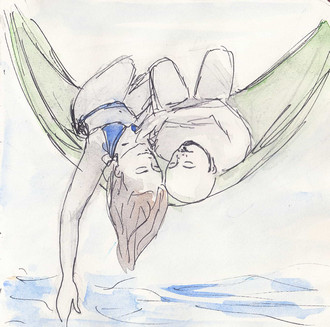 The ''Cuddlies'' in a hammock