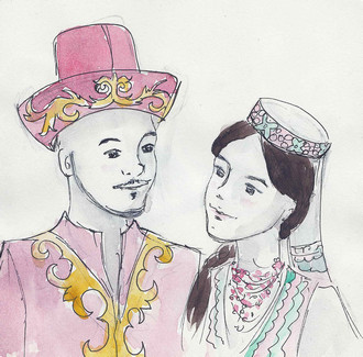 The ''Cuddlies'' in traditional clothes